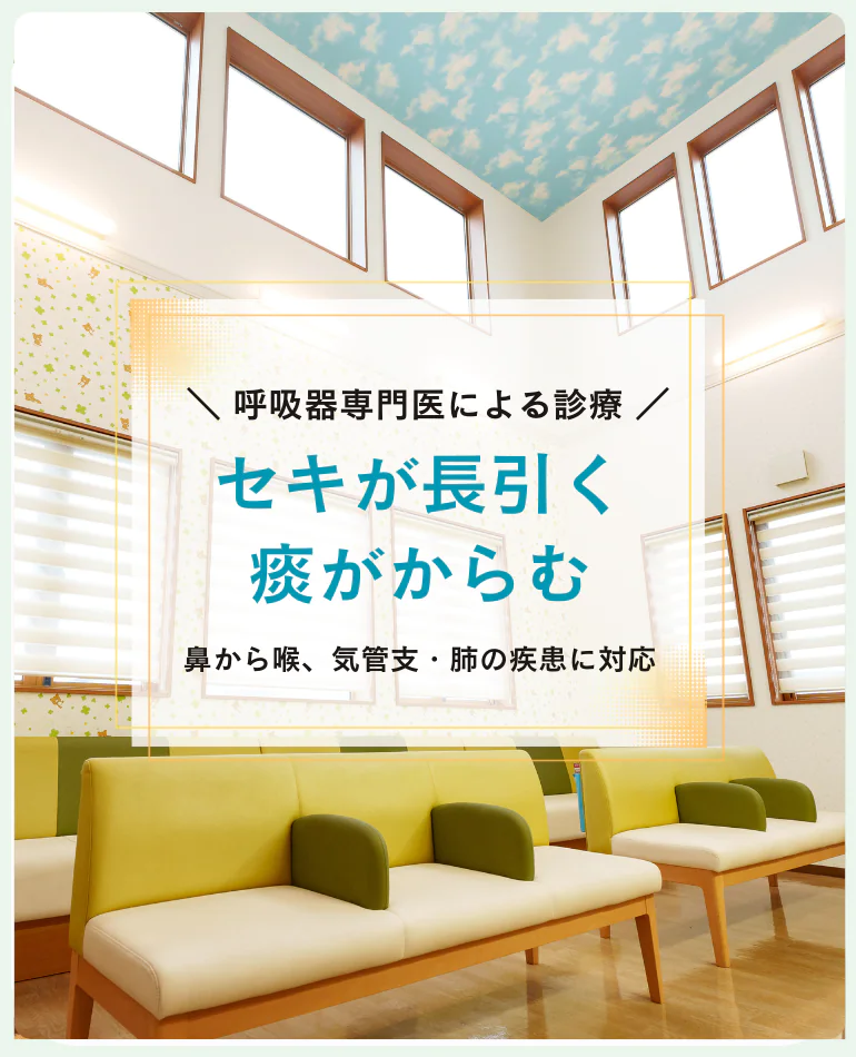 せきが長引く痰がから 鼻から喉、気管支・肺の疾患